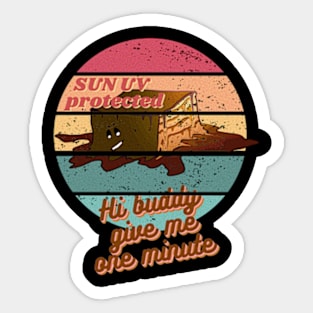 Chocolate Sun UV protected retro Sticker